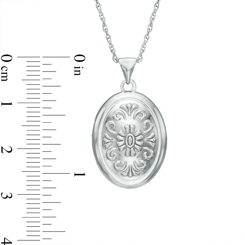 Main Image 3 of Oval Locket in 10K White Gold