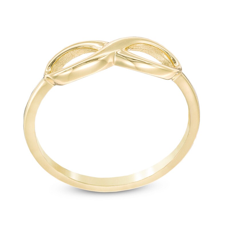 Sideways Infinity Ring in 10K Gold