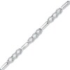 Thumbnail Image 1 of 1 CT. T.W. Diamond Three Stone Station Bracelet in 10K White Gold