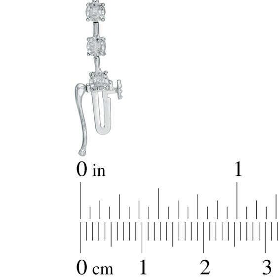 1 CT. T.w. Diamond Stick Line Bracelet in 10K White Gold