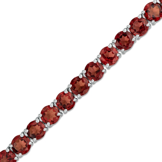 5.0mm Garnet Tennis Bracelet in Sterling Silver