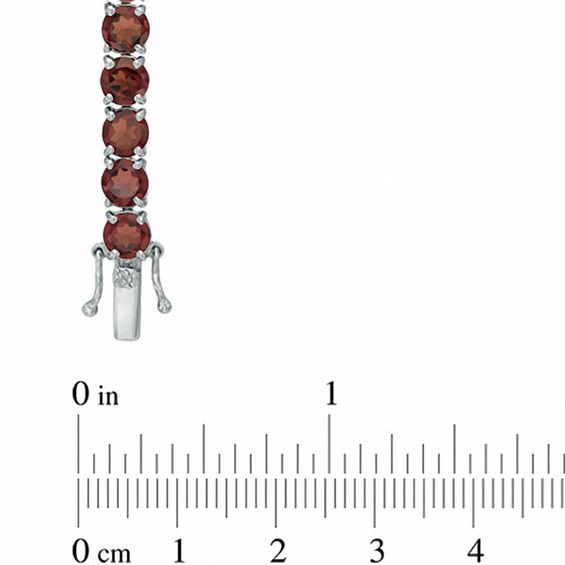 5.0mm Garnet Tennis Bracelet in Sterling Silver