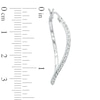 Thumbnail Image 2 of Diamond Fascination™ Curved Hoop Earrings in Sterling Silver with Platinum Plate