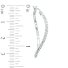 Thumbnail Image 1 of Diamond Fascination™ Curved Hoop Earrings in Sterling Silver with Platinum Plate