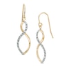 Thumbnail Image 1 of Diamond Fascination™ Infinity Drop Earrings in Sterling Silver and 18K Gold Plate