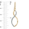 Thumbnail Image 2 of Diamond Fascination™ Infinity Drop Earrings in Sterling Silver and 18K Gold Plate