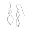 Thumbnail Image 1 of Diamond Fascination™ Infinity Drop Earrings in Sterling Silver with Platinum Plate