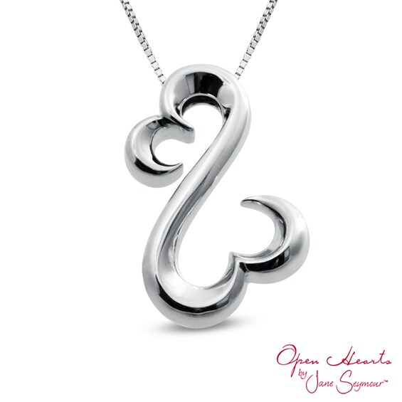 Open Hearts by Jane Seymourâ¢ Pendant in Sterling Silver