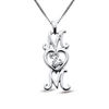 Thumbnail Image 1 of Open Hearts Family by Jane Seymour™ Linear "MOM" Pendant in Sterling Silver