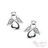 Thumbnail Image 1 of Open Hearts by Jane Seymour™ Diamond Accent Wings and Halo Stud Earrings in Sterling Silver