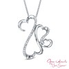 Thumbnail Image 1 of Open Hearts Family by Jane Seymour™ 1/20 CT. T.W. Diamond Triple Motherly Love Pendant in Sterling Silver
