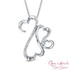 Thumbnail Image 0 of Open Hearts Family by Jane Seymour™ 1/20 CT. T.W. Diamond Triple Motherly Love Pendant in Sterling Silver