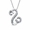 Thumbnail Image 0 of Open Hearts by Jane Seymour™ Diamond Accent Curlique Pendant in Sterling Silver