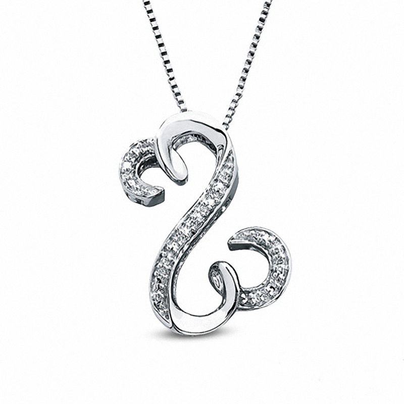 Open Hearts by Jane Seymour™ Diamond Accent Curlique Pendant in Sterling Silver