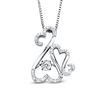 Thumbnail Image 0 of Open Hearts Rhythm by Jane Seymour™ 1/10 CT. T.W. Diamond Motherly Love Pendant in Sterling Silver