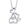 Thumbnail Image 1 of Open Hearts Rhythm by Jane Seymour™ 1/10 CT. T.W. Diamond Motherly Love Pendant in Sterling Silver