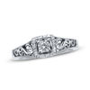 Thumbnail Image 1 of Open Hearts by Jane Seymour™ 1/10 CT. T.W. Diamond Square Frame Ring in Sterling Silver