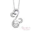 Thumbnail Image 0 of Open Hearts Rhythm by Jane Seymour™ 1/10 CT. T.W. Diamond Curlique Pendant in Sterling Silver
