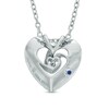 Thumbnail Image 2 of Vera Wang Love Collection 1/5 CT. T.W. Diamond Rose-Inspired Heart Pendant in Sterling Silver