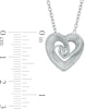 Thumbnail Image 2 of Vera Wang Love Collection 1/5 CT. T.W. Diamond Rose-Inspired Heart Pendant in Sterling Silver