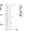 Thumbnail Image 2 of Diamond Accent Infinity Hoop Earrings in Sterling Silver