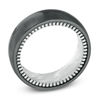Thumbnail Image 2 of 7.0mm Black Titanium and Sterling Silver Comfort Fit Wedding Band - Size 10
