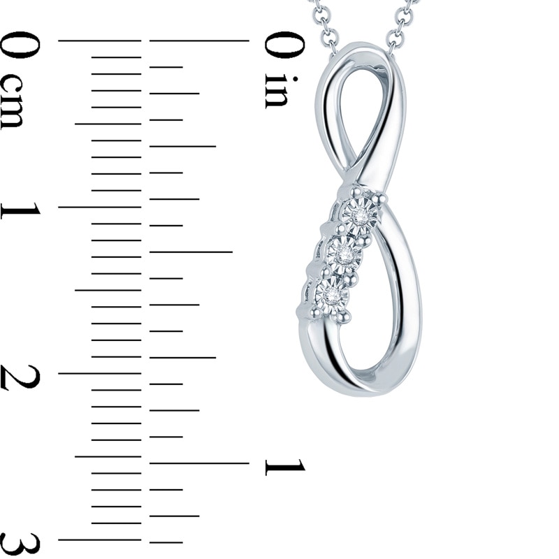 Diamond Accent Infinity Pendant in Sterling Silver