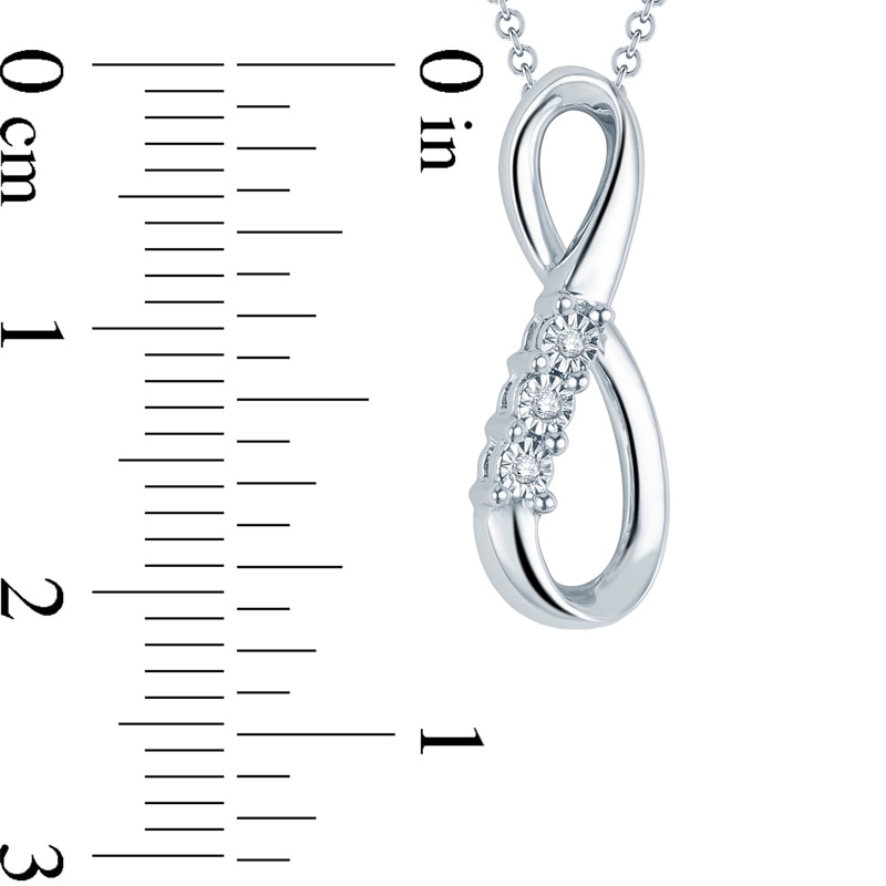 Main Image 2 of Diamond Accent Infinity Pendant in Sterling Silver