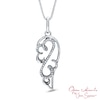 Thumbnail Image 1 of Open Hearts by Jane Seymour™ Diamond Accent Single Wing Pendant in Sterling Silver