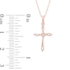 Thumbnail Image 1 of Diamond Accent Open Point Cross Pendant in 10K Rose Gold