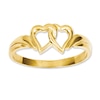 Thumbnail Image 0 of Ladies' Interlocked Double Heart Ring in 14K Gold