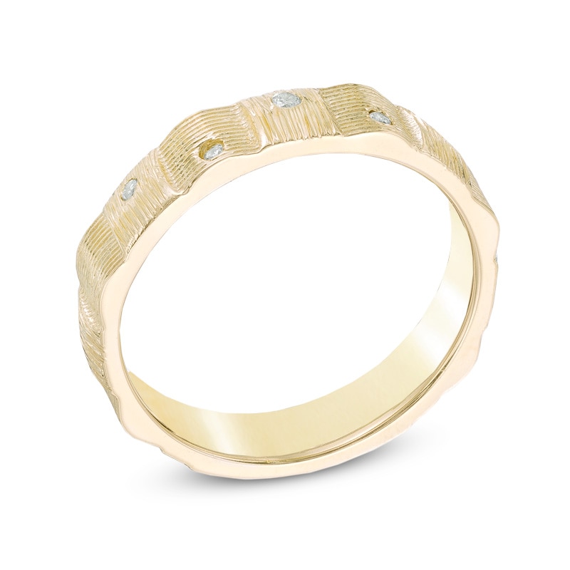 Diamond Accent Weave Band in 10K Gold