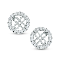 1/3 CT. T.W. Diamond Frame Earring Jackets in 14K White Gold