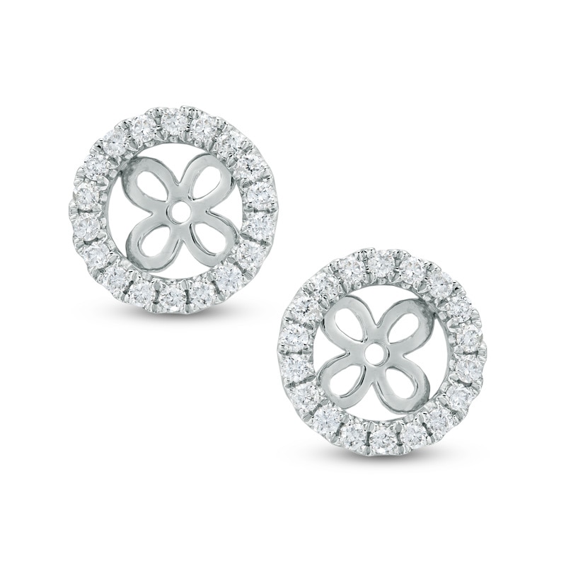 1/3 CT. T.W. Diamond Frame Earring Jackets in 14K White Gold