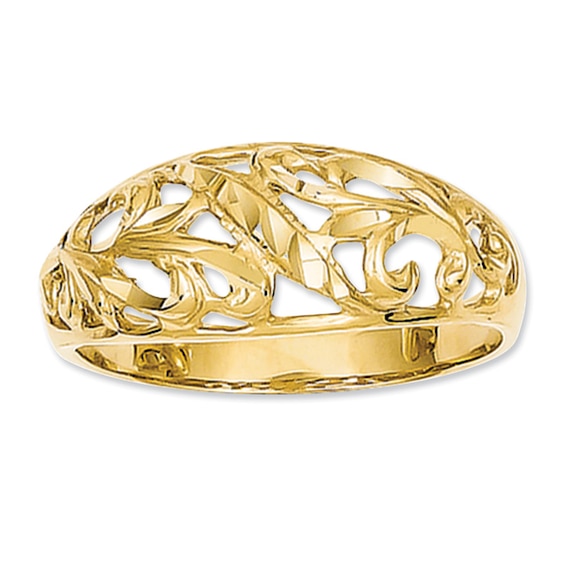 Floral Dome Ring in 14K Gold
