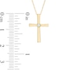 Thumbnail Image 1 of Diamond Accent Solitaire Cross Pendant in 10K Gold