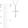 Thumbnail Image 1 of Diamond Accent Cross Pendant in 10K White Gold