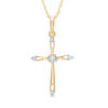 Thumbnail Image 1 of Diamond Accent Cross Open Point Pendant in 10K Gold