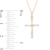 Thumbnail Image 2 of Diamond Accent Cross Open Point Pendant in 10K Gold