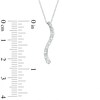 Thumbnail Image 2 of 1/6 CT. T.W. Journey Diamond Pendant in 10K White Gold