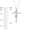 Thumbnail Image 1 of 1/4 CT. T.W. Diamond Cross with Heart-Shaped Infinity in 10K White Gold