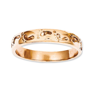 14k Yellow Gold Footprints In The Sand Band Ring Size 6.00 Religious Fine Jewelry For Women Gifts For Her 14k Yellow Gold Footprints In The Sand Band Ring Size 6.00 Religious Fine Jewelry For Women Gifts For Her