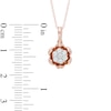 Thumbnail Image 1 of 1/5 CT. T.W. Diamond Cluster with Flower Frame Pendant in 14K Rose Gold