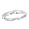 Diamond Accent Solitaire Promise Ring in 10K White Gold