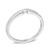 Diamond Accent Solitaire Promise Ring in 10K White Gold