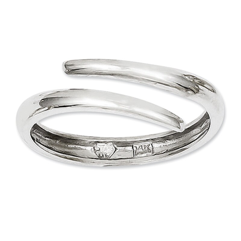 Ladies' Polished Bypass Ring in 14K White Gold