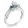 Thumbnail Image 1 of 5/8 CT. T.W. Marquise Diamond and Blue Sapphire Three Stone Ring in 14K White Gold