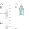 Thumbnail Image 2 of Emerald-Cut Aquamarine and Diamond Accent Stud Earrings in 10K White Gold