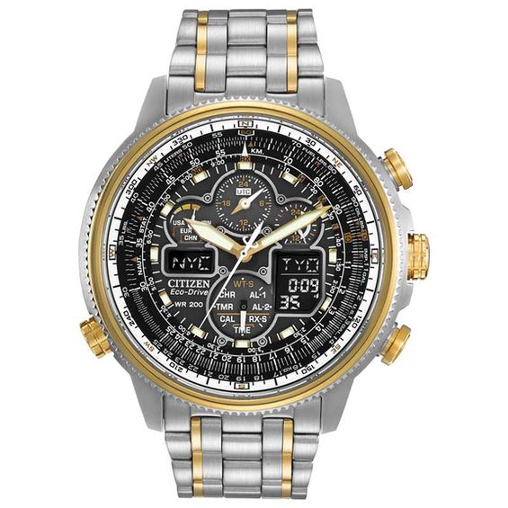 Men's Citizen Eco-Drive® Navihawk A-T Radio Controlled Watch (Model: JY8034-58E)