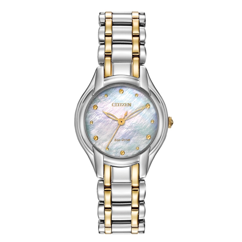Main Image 1 of Ladies' Citizen Eco-Drive® Silhouette Mother-of-Pearl Dial Watch (Model: EM0284-51N)